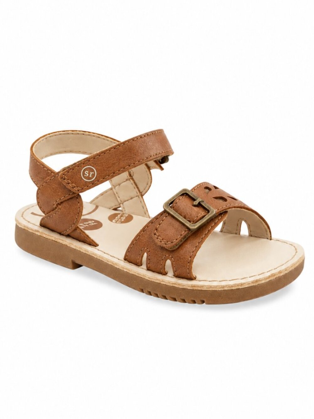 Stride Rite Girls Brown Leather Flat Sandals Size 11 NWT